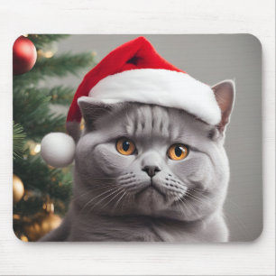 British Shorthair Christmas Mousepad