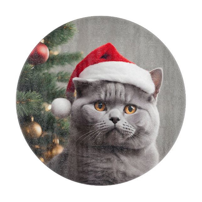 British Shorthair Christmas Schneidebrett (Vorderseite)