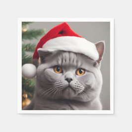British Shorthair Christmas Serviette