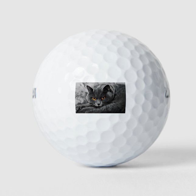 British Shorthair Kitty Golfball (Vorderseite)