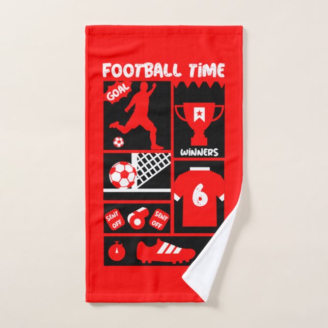 British Soccer Football Badhandtuch Set (Handtuch)