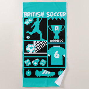 British Soccer Strandtuch