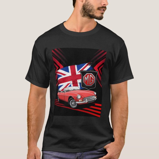British Sports Car Mg Mgb Convertible T-Shirt (Vorderseite)