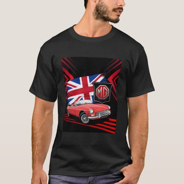 British Sports Car Mg Mgb Convertible T-Shirt (Vorderseite)