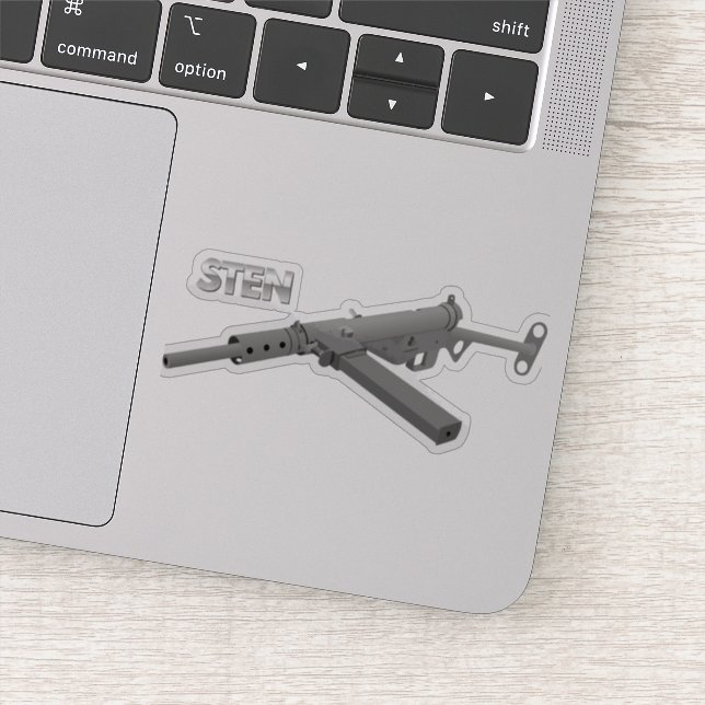 British Sten MKII Submachine Gun Aufkleber (Detail)