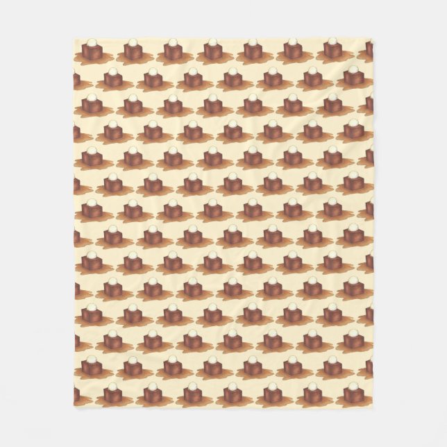 British Sticky Toffee Pudding English Dessert Fleecedecke (Vorderseite)