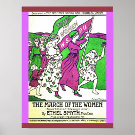 British Suffragettes Colorful März Women & Girls Poster