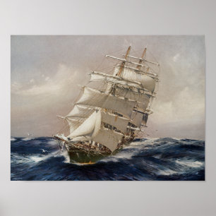 British Tea Clipper Thermopylaxe Poster