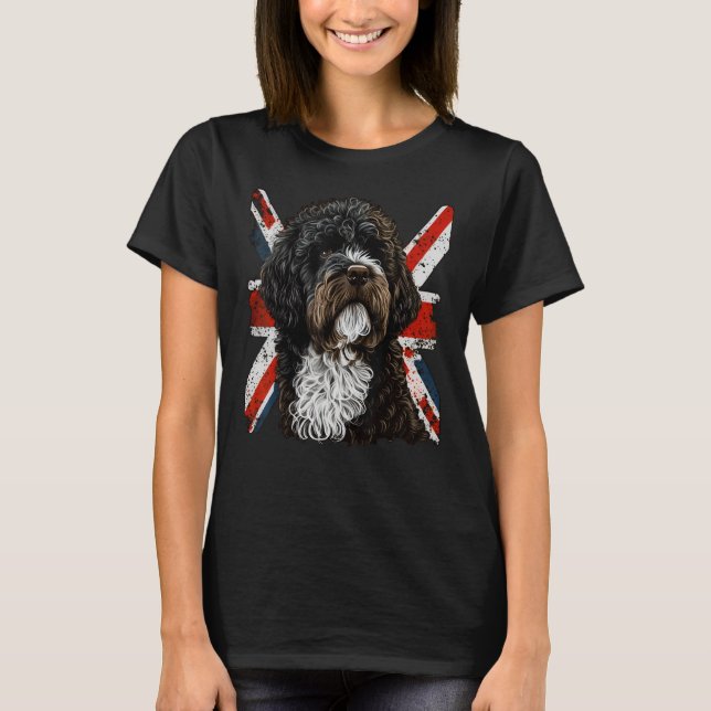 British UK Portie Dog on Great Britain Portuguese  T-Shirt (Vorderseite)
