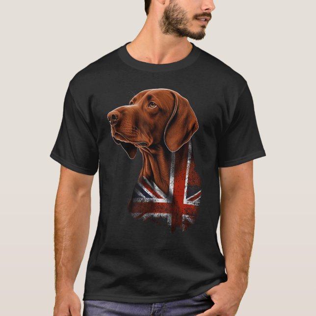 British UK Vizsla on Great Britain Vizsla T-Shirt (Vorderseite)