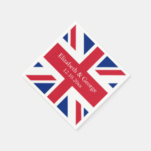 British Union Jack Flag British Wedding Serviette