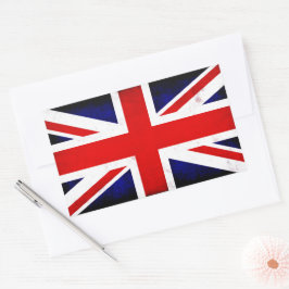 British Union Jack Flag Rechteckiger Aufkleber