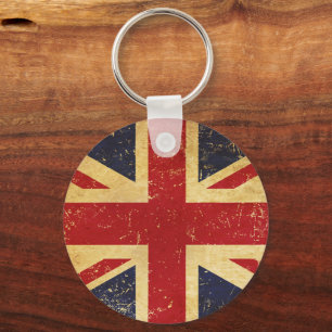 British Union Jack Flag Vintager Schlüsselanhänger
