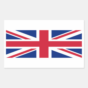 British Union Jack Rechteckiger Aufkleber