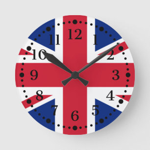 British Union Jack Wall Clock Runde Wanduhr