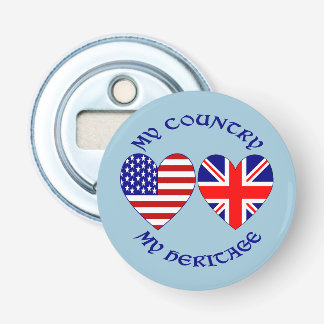 British USA Herzflags Country Heritage Flaschenöffner