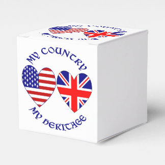 British USA Herzflags Country Heritage Geschenkschachtel