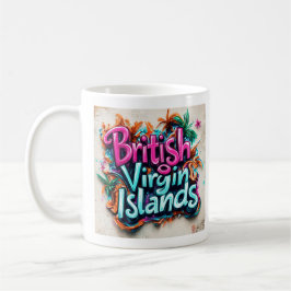 British V. Islands Graffiti Vibes: Insel St Art Kaffeetasse