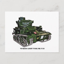 British Vickers Light Tank VI B Postkarte
