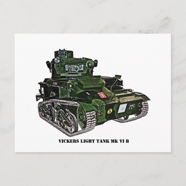 British Vickers Light Tank VI B Postkarte (Vorderseite)