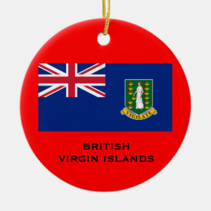 BRITISH VIRGIN ISLANDS - Weihnachtsverzierung Keramik Ornament