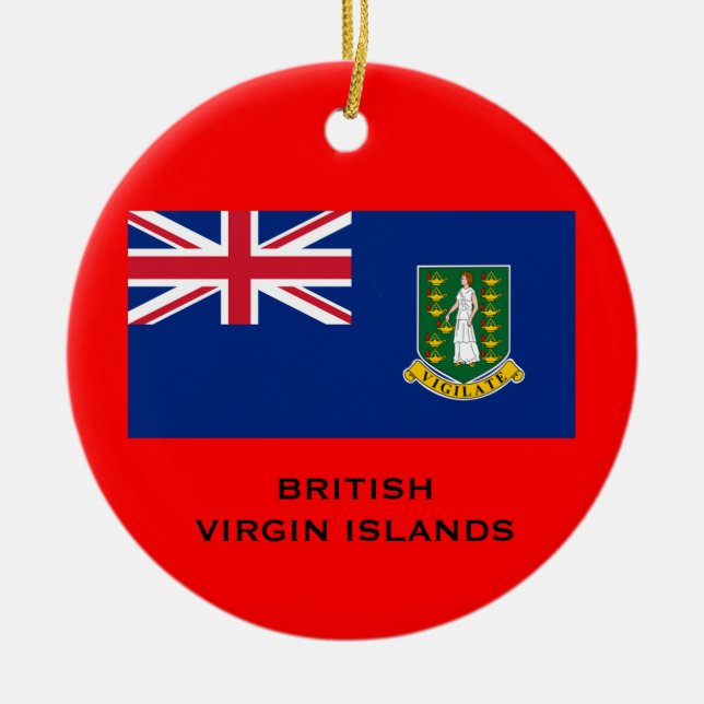 BRITISH VIRGIN ISLANDS - Weihnachtsverzierung Keramik Ornament (Vorne)