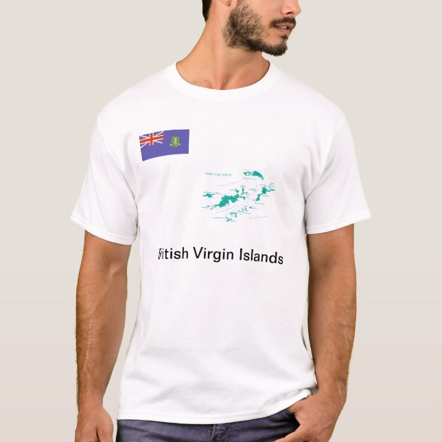 British- Virgin Islandskarten-T-Shirts T-Shirt (Vorderseite)