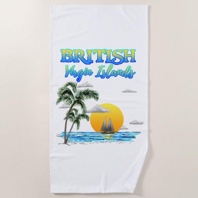 British- Virgin Islandssegeln Strandtuch (Vorderseite)