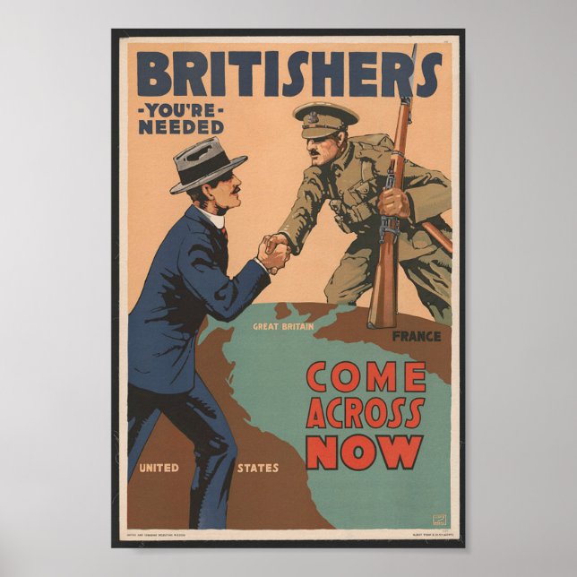 Britishers Sie werden gebraucht Erste Weltkrieg Pr Poster (Vorne)