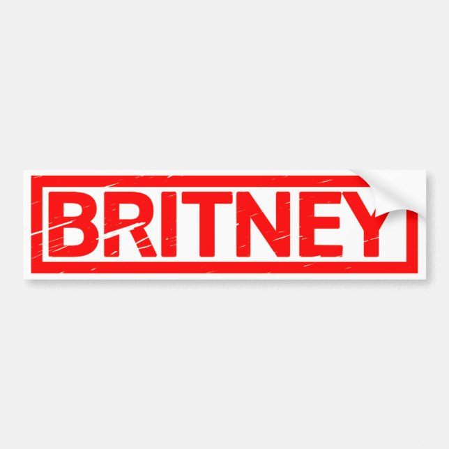 Britney Briefmarke Autoaufkleber (Vorne)