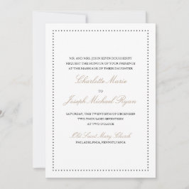 Britney: Classic Wedding Invitation (Schwarze Gren Einladung