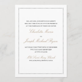 Britney: Classic Wedding Invitation (Schwarze Gren Einladung