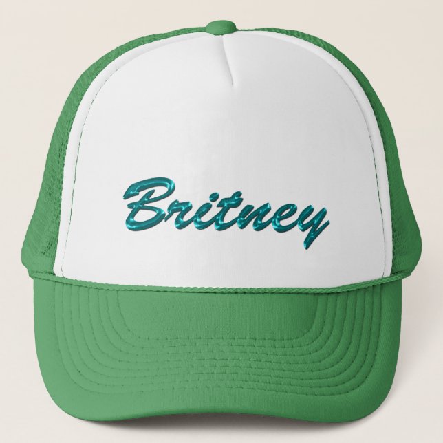 BRITNEY-Name - Personalisierter Geschenkhut Truckerkappe (Vorderseite)