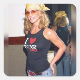 Britney Spears I >3Punk Quadratischer Aufkleber