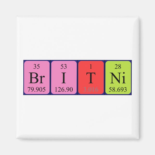 Britni Periodenmagnet Magnet (Vorne)