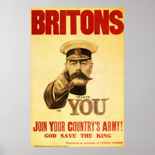 Britons Wants You, Lord kitchener Poster