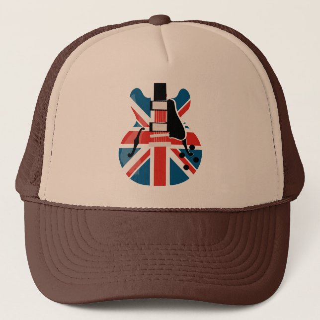 Britpop Guitar Truckerkappe (Vorderseite)