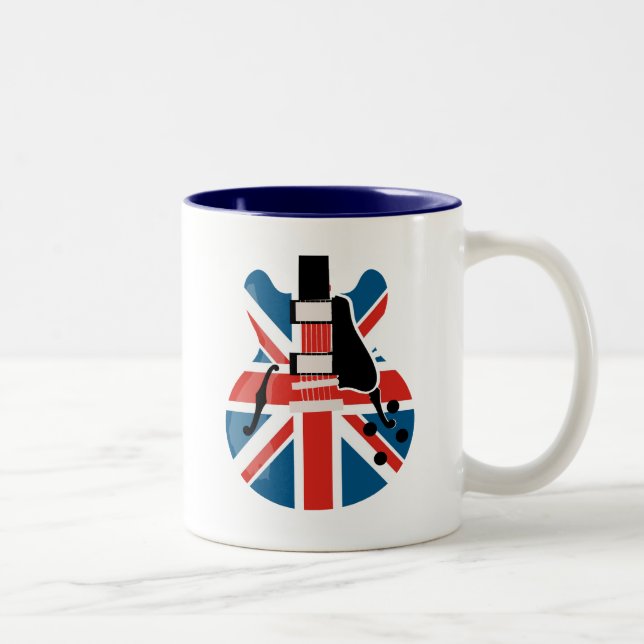 Britpop Guitar Zweifarbige Tasse (Rechts)