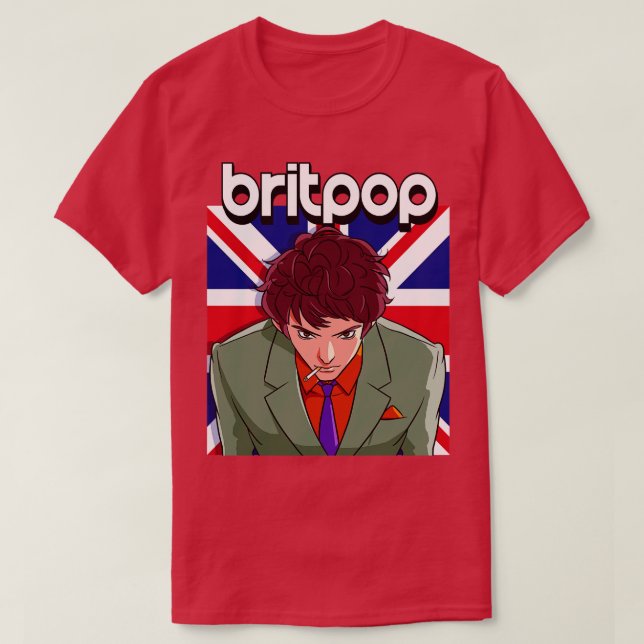 Britpop Mod Anzug 90er Rock Guitar Music Liebhaber T-Shirt (Design vorne)