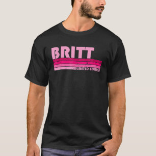 BRITT Name Personalisiert Retro Vintag 80er 90er J T-Shirt