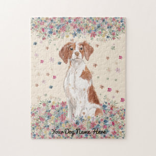 Brittany Dog Blume Rain Puzzle