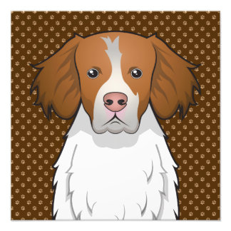 Brittany Dog Cartoon Paws Fotodruck