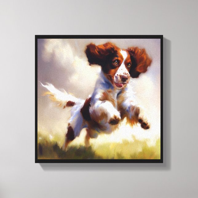 Brittany Dog Leinwanddruck (Vorderseite)