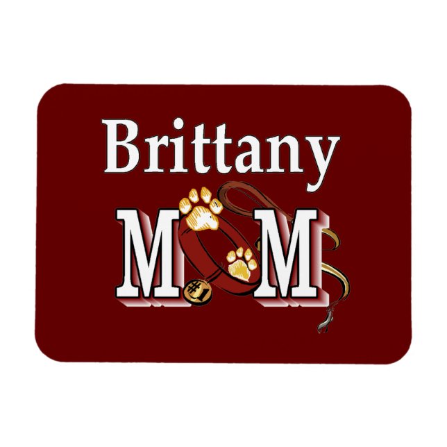 Brittany Dog MAMA Magnet (Horizontal)