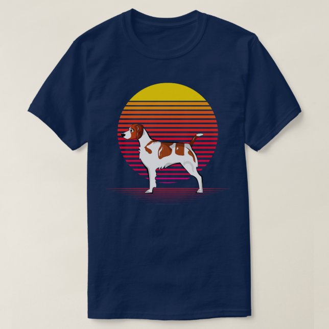 Brittany Dog Vapor T-Shirt (Design vorne)