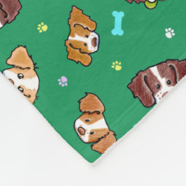 Brittany Dogs KiniArt Fleece Blanket
