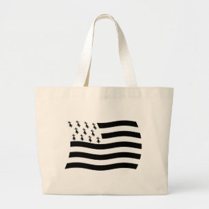 Brittany Flag Tote Bag Jumbo Stoffbeutel