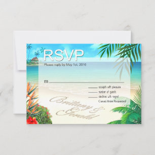 Brittany & Gerald Exotic Beach UAWG ::custom: RSVP Karte
