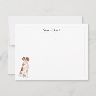 Brittany Gray Border Personalisiert Mitteilungskarte