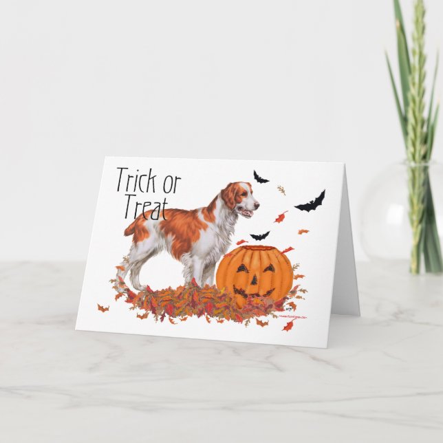 Brittany Halloween Karte (Vorderseite)